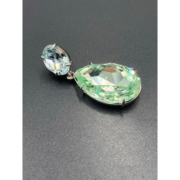 Alexis Bittar Black Gunmetal Blue Green Crystal Large Teardrop *Single Earring - Picture 10 of 10